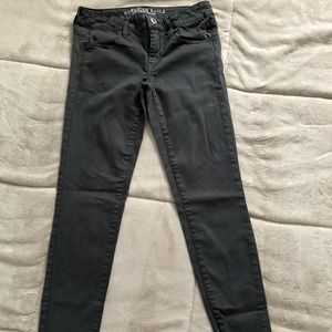 Dark Green American Eagle Outfitters Stretch Jeans